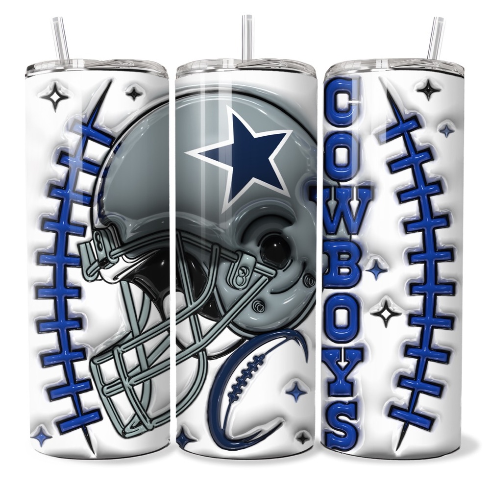 20oz Dallas Cowboys Tumbler with Straw